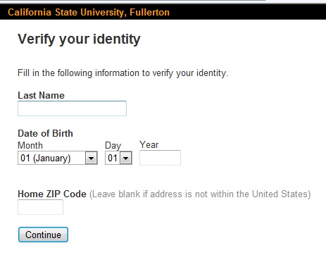 Verify your identity